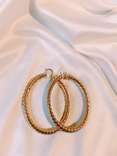 Simplicity Gold Hoop Earrings - AlamodBoutique