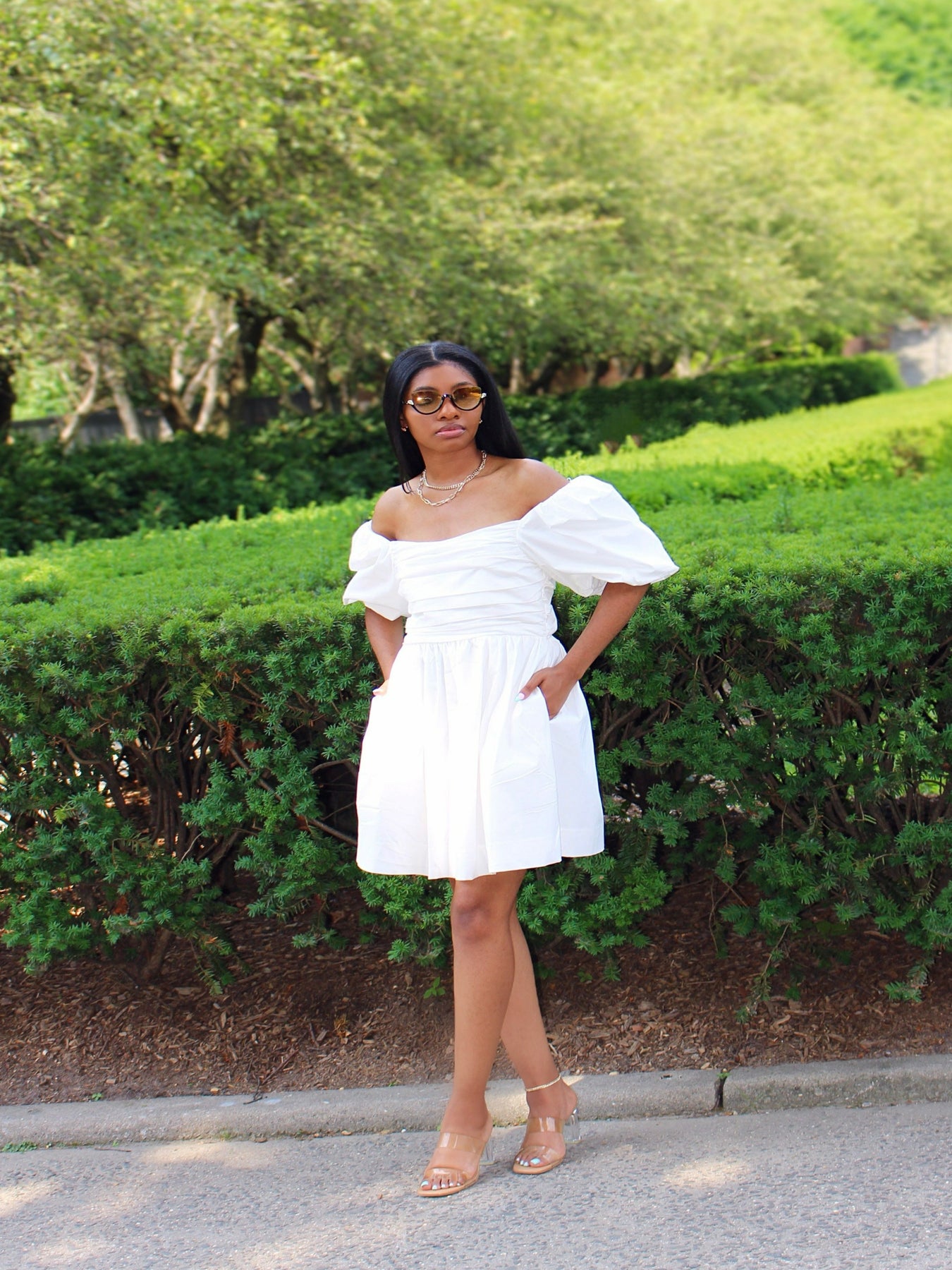 Angelic- White Baby Doll Dress Angelic- White Baby Doll Dress